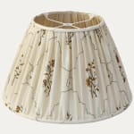 Soane Karun Thaler Floral Lattice Ocherous on Mutka Silk Handsewn Gathered Lampshade
