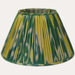 Green Yellow and Blue Silk & Cotton Ikat Empire Lampshade