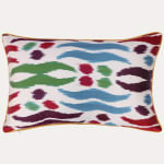Unique Suzani Cushion with Silk Hand Embroidered Ottoman Motifs on Silk & Cotton Base Cloth
