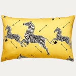 Scalamandre Zebras Petite Design in Yellow Decorative Cushion
