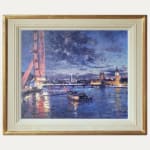 The Thames at night by Edward Noott
