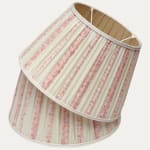 Fleurons d'Helene Cathrin Ivory Embroidered Fabric Handsewn Lampshade