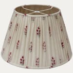 Robert Kime Ghost Embroidered Fabric Hand-Sewn Lampshade