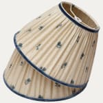 Decors Barbares Blue Polonaise Hand-Sewn Lampshade with Velvet Trim