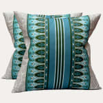 Madeleine Castaing Lola Montez Curacao Turquoise Cushion