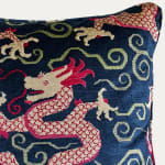 Schumacher Bixi Sapphire Velvet Cushion