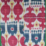 Antique Ikat Panel with Russian Roller Print Backing