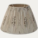 Karun Thakar Floral Lattice Ocherous on Mutka Silk Hand-Sewn Gathered Lampshade