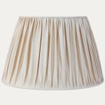 Colefax and Fowler Lucerne Dark Cream Silk Handsewn Gathered Lampshade