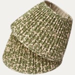 John Fowler and John Fowler Squiggle Moss Linen Lampshade with Silk Lining