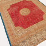 An Indian printed or hand blocked cotton Kalamkari