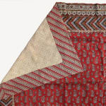 Block Printed Kalamkari with Pen Work on Cotton