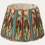 Robert Kime Peacock Blue Handsewn Gathered Lampshade