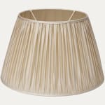Ivory Douppion Silk Hand Sewn Gathered Lampshade