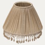 Antique Anatolian Silk Handsewn Empire Lampshade with Original Silk Tassel Trim