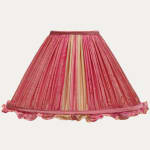 Delicate Antique Uzbek Sorbet Coloured Silk Hand Sewn Lampshade