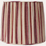 Hand-sewn Antique Anatolian Striped Linen Gathered Lampshade