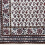 Block Printed Kalamkari with Pen Work on Cotton