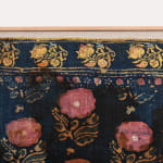 Framed Ottoman Hand-block Printed and Embroidered Textile