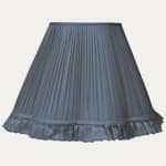 Thames Blue Faille Lugano Silk Scallop Lampshade
