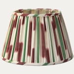 Green and Purple Silk Cotton Ikat Lampshade