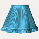 Douppion Turquoise Silk Scallop Lampshade