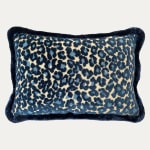 Oscar de la Renta Le Leopard Sapphire Cushion handmade by Floren