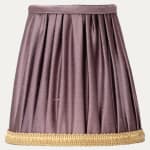 Handsewn Amethyst Silk Lampshades with Samuel and Sons Semplice Gold Gimp