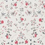 Indira Red Blue On Fine Oyster Linen