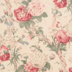 Toykyo Rose Faded Teal on Beige