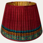 Vintage Dark Red Sari Lampshade Pure Tussah Silk
