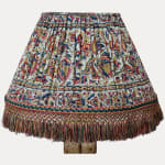 Beautiful Vintage Indian Block Print Lampshade with Bespoke Tassel Trim