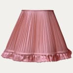 Douppion Strawberry Silk Scallop Lampshade