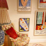 Howard Chairs Buttoned Drefus Armchair in Clarence House Talcy Document Velvet