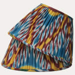 Multicoloured Silk and Cotton Ikat Empire Lampshade