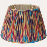 Amazing Silk and Cotton Ikat Hand-Sewn Lampshade
