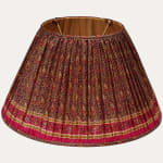 Floral and Paisley Vintage Pure Silk Sari Lampshade with Silk Lining