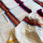 Wall Hanging In Shaped Silk Ribbons And Cotton Veil - Djerba Tunisia