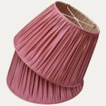 Indian Douppion Strawberry Handsewn Gathered Lampshade