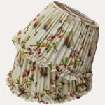 Pierre Frey Papillons Moiré Handsewn Lampshade with Ruffle Trim