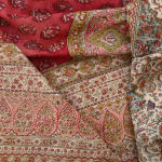 An Indian printed or hand blocked cotton Kalamkari