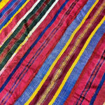 Ceremonial shawl or hanging in sewn silk strips from Djerba, Tunisia