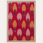 Framed Tajik Ikat Fragment Early 20th C.
