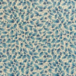 English Oakleaf Bright Blue On Beige