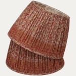 A pair of Delicate Floral Handsewn Silk Saree Lampshades
