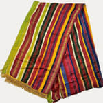Ceremonial shawl or hanging in sewn silk strips from Djerba, Tunisia