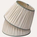 Faille Lugano Ivory Silk Hand Sewn Lampshade with Taffetas Silk Trim
