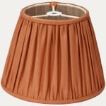 Claremont Silk Faille Jaspe Arancio Hand Sewn Gathered Lampshade
