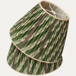 Robert Kime Adras Ikat Green Chevron Handsewn Lampshade
