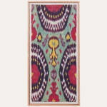 Framed Tajik Ikat Fragment 19th C.